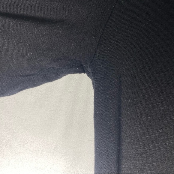 White House Black Market Black Slub Knit Long Sleeve V Neck T Shirt Size Small - Picture 3 of 14